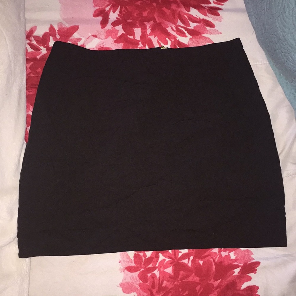Black H&M Skirt With A Zipper Down The Back